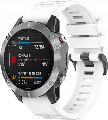 Zdjęcie produktu dla Stały silikonowy pasek 22 mm do smartwatcha, biały