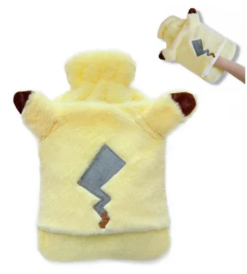 Produktbild von Wärmflasche Wärmekissen Bettflasche - 2 l - Plüschbezug - Mit Handtasche