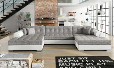 Produktbild von ELTAP Ecksofa Vento, Grau/Weiß, Modell Vet10