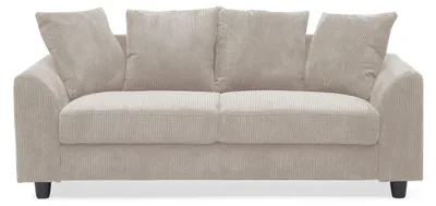 Image de MENZZO Canapé contemporain 3 places Mozart Velours côtelé Beige