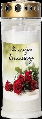Produktbild von 24 Wochenbrenner mit Golddeckel 7 Tage mit Motiv u. "Spruch In ewige Erinnerung"