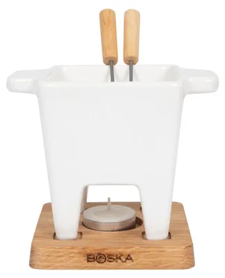 Produktbild von Boska Tapas Fondue Bianco - Kleines Fondueset - Für Käsefondue und Warme Saucen - Fondueset - Mit teelicht - Für 1 bis 2 personen - 300 ml