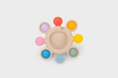 Produktbild von TickiT Silikon Beißring sensorisches Spielzeug Regenbogen Baby