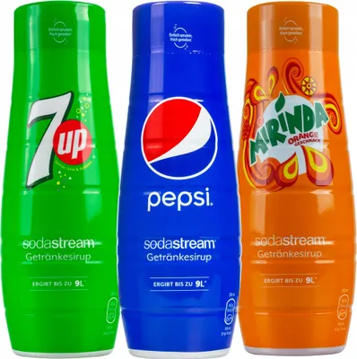 Produktbild von Sada 3 sirupov Sodastream, Pepsi, Mirinda, 7up 440ml
