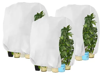 Image de Protection hivernale pour plantes : housse de protection, 160 x 240 cm, blanche, lot de 3. Respirante, résistante à la déchirure