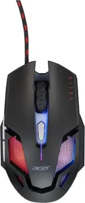 Produktbild von Acer Nitro Gaming NMW200 Black, Beidhändig, Optisch, USB Typ-A, 7200 DPI, Schwarz
