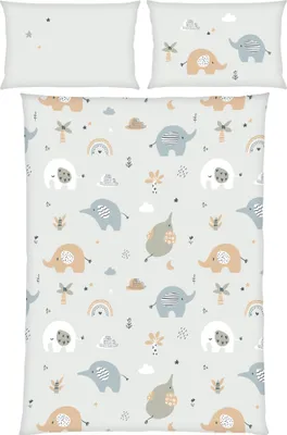 Produktbild von HERDING babybest® Winterbettwäsche – Elephants