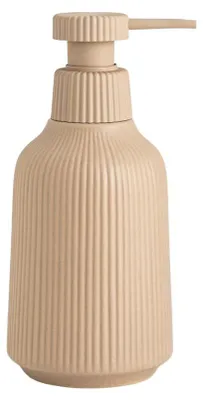Produktbild von HOMLA ZERANO-Spender, geriffelt, beige, 8,5 × 13 × 18,5 cm