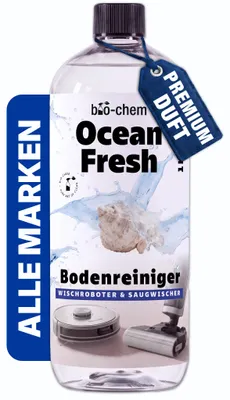 Produktbild von bio-chem Wischroboter & Saugwischer Reinigungsmittel Konzentrat 1L – Duft Ocean Fresh | Kompatibel mit Roborock, Dreame, Ecovacs, Tineco, iRobot, MOVA