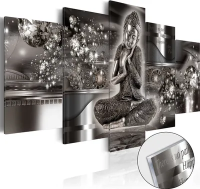 Produktbild von 3mm Acrylglasplatte Acrylglasbild - Silver Serenity 200x100 cm Abstrakt h-A-0053-k-p