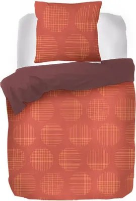 Produktbild von Kayori Yacho Baumwolle-Satin Bettwäsche-Garnitur Farbe Rot Größe 155x220 + 80x80 cm