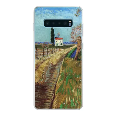 Produktbild von MuchoWow® Handyhülle Schutzhülle Hülle für Samsung Galaxy S10 Plus Weg durch ein Weidenfeld - Vincent van Gogh Silikon Softcase Handy Hülle - Schutzhülle