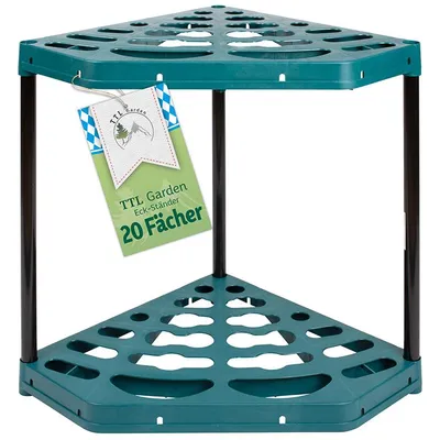 Produktbild von TTL GARDEN Gartengeräte Eckständer Fächer 61x45x45cm Gerätehalter grün