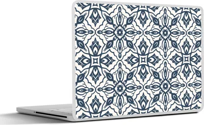 Produktbild von MuchoWow® Laptop Aufkleber Sticker Cover Muster - Mandala - Blau 40x30 cm - Laptop Dekoration - Selbstklebend