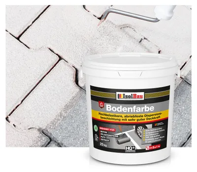 Produktbild von Isolbau Bodenfarbe Weiß 25 kg Betonfarbe Bodenbeschichtung Keller Garage wasserfest