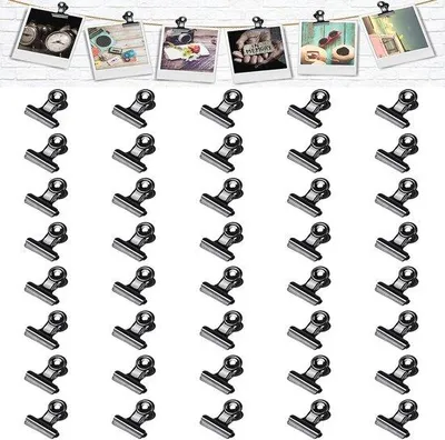 Produktbild von Famanu Mini Binderclips 40 Stück 22 mm - Metallclips für Dokumente und Fotos