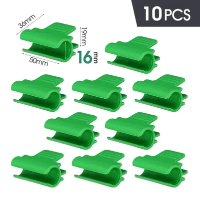 Produktbild von Gewächshausklammern - Kunststoffklammern für Gewächshausfolie - 16 mm - 10er-Set - Für Pflanztunnel und Garten