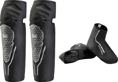 Produktbild von ROCKBROS Thermo Beingamaschen & Schuhgamaschen Set, winddichte Motorrad-Knieschützer (1 Paar Beingamaschen + 1 Paar Schuhgamaschen) Outdoors L/XL