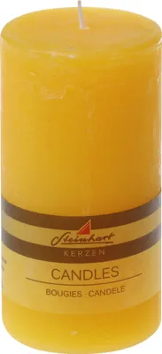 Produktbild von Stumpenkerze "Raureif" Gelb 150/78 mm Steinhart Kerzen in RAL-Kerzen Güte Qualität