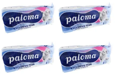 Produktbild von Toilettenpapier Paloma 3-lagig mit Duft 20, 40 oder 80 Papierrollen