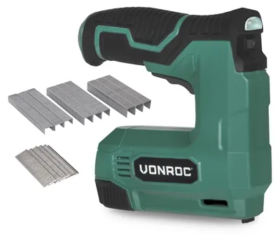 Akku-Tacker 4V, Softgriff, inkl. 900 Klammern & 300 Nägel