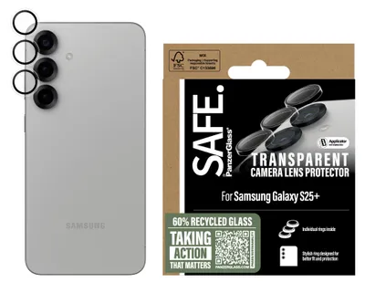 Image de Protecteur d'objectif en verre trempé pour Samsung Galaxy S25+ Transparent