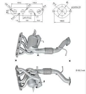 Produktbild von VEGAZ Katalysator Kat für MAZDA 3 Schrägheck (BM, BN) MZK-813
