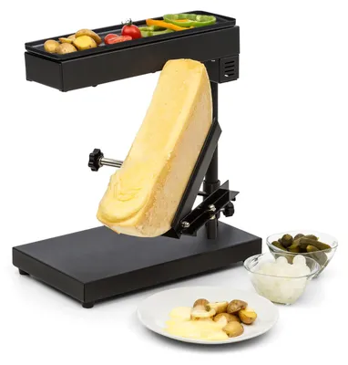 Produktbild von Klarstein Käse Raclette-Grill mit Edelstahl-Käse-Schmelzer, Dreh- & Verstellbarer Raclette Grill für Käse am Stück, Robuster Schweizer Raclette Grill-Gerät, 1000W Kleiner Raclette-Käseschmelzer