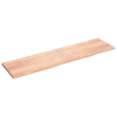 Zdjęcie produktu dla vidaXL Umywalka blat jasnobrązowy 200x50x(2-4) cm lite drewno impregnowane