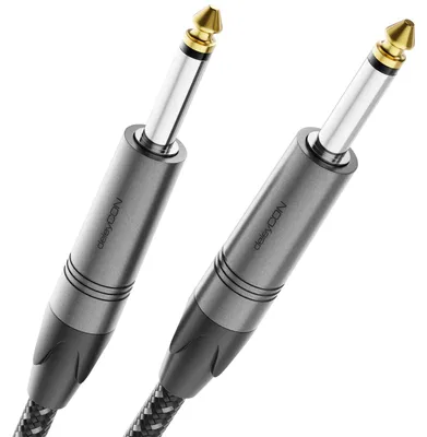 Zdjęcie produktu dla Kabel instrumentowy deleyCON, 5 metrów, wtyk 6,35 mm (mono, AUX), przewód OFC (miedź) – 5.0