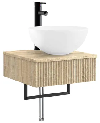Immagine prodotto di vidaXL Lavabo da appendere in rovere Sonoma 40 x 41 x 40,5 cm