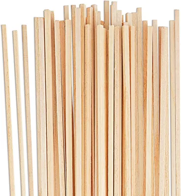 Imagen del producto de Palitos de madera cuadrados, 3,5 x 30,5 cm, paquete de 50 unidades, para proyectos de manualidades