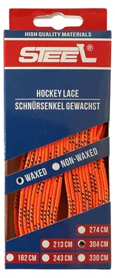 Produktbild von Schnürsenkel STEEL gewachst neon-orange 108"/274cm