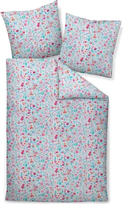 Produktbild von Janine Design Bettwäsche-Garnitur Mako-Satin 98107 moments Farbe rosa mint Größe 135x200+80x80