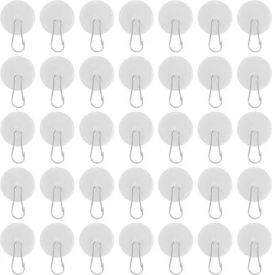 Imagen del producto de Juego de 100 ganchos de pared resistentes al agua y a la corrosión, ideales para baños y cocinas