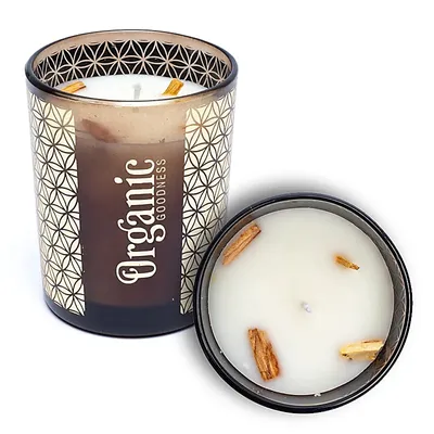 Produktbild von Organic Goodness Duftkerze Palo Santo & Zeder – 200 g Packung mit 6 Stück