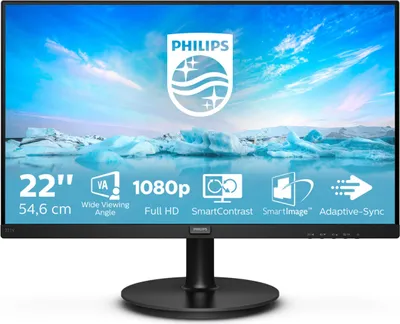 Produktbild von Philips V Line 221V8/00 plochý počítačový monitor 54,6 cm (21.5") 1920 x 1080 px Full HD LED Černá