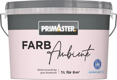 Produktbild von Primaster Farbambiente Wandfarbe matt rose 1 L