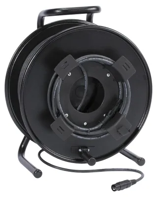 Produktbild von Netzwerkkabel SC-Mercator CAT.7 PUR XL, 8 x 0,26 mm² | RJ45 / RJ45, HICON auf Kabeltrommel | 100m | schwarz | gelb