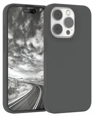 Produktbild von EAZY CASE Silikonhülle für Apple iPhone 15 Pro, Silikon Backcover Schutz in Grau