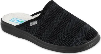 Produktbild von Dr. ORTO Herren Hausschuhe Pantoffeln Pantoletten Schwarz 43