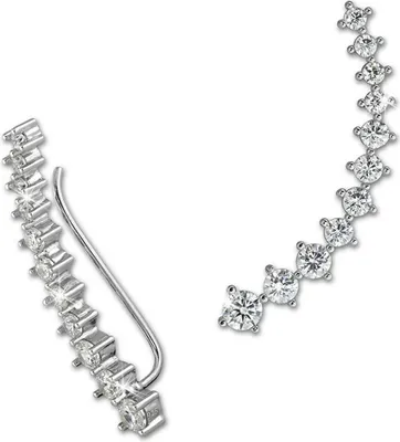 Produktbild von SilberDream Ohrringe Ear Cuff 11 Zirkonias weiß Ohrklemmen 925 Silber D2GSO415W