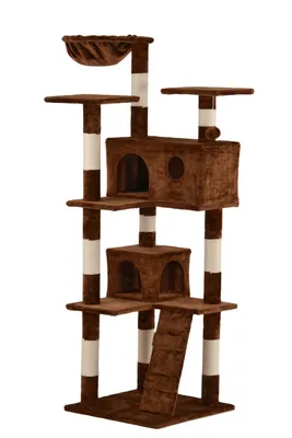 Produktbild von animal-design Kratzbaum MAX Kletterturm für Katzen Katzenbaum ca. 150 cm Höhe beige braun, Farbe:braun
