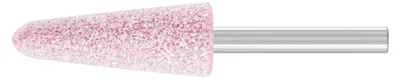 Image de Pferd Meule sur tige Granulométrie 46 EK Diamètre 16 x hauteur 45mm Diamètre de la tige 6mm Forme conique Dureté 0 rose (AR) - 32210274