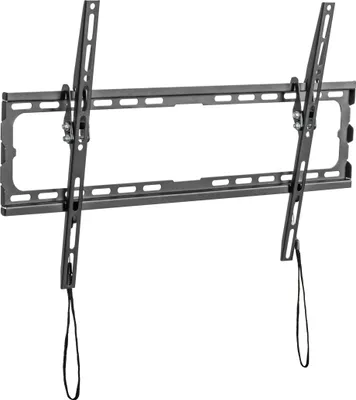 A black TV wall mount is shown against a white background.
