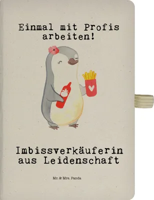 Produktbild von Mr. & Mrs. Panda Journal Imbissverkäuferin Leidenschaft - Transparent - Geschenk, notizbuch, Pommesverkäuferin, Imibissverkäuferin, Kladde, Reisetagebuch, Skizzenbuch