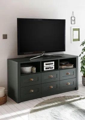 Produktbild von Ascot Lowboard TV-Schrank Fernsehtisch 130cm grün Landhaus