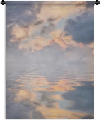 Produktbild von MuchoWow® Wandteppich Wandbehang Gemälde eines grauen Himmels über einem Meer 150x200 cm Tapisserie Dekoration Wandtuch - Wandaufhängung - Moderner