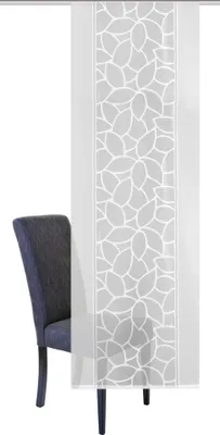 Produktbild von Home Wohnideen Schiebevorhang Jacquard Blätter 245 x 57 cm Weiss