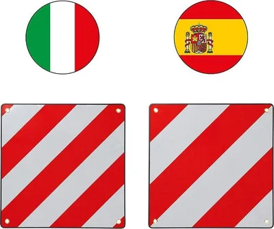 Obrázek produktu pro ProPlus Alu-Warntafel Wendetafel 50x50cm für Italien/Spanien 2 in 1